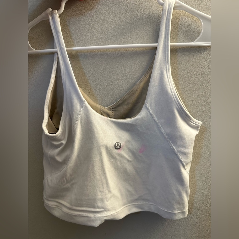 WHITE LULULEMON ALIGN TANK TOP